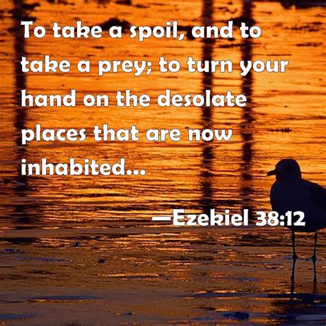 Ezekiel 3812 To Take A Spoil And To Take A Prey To Turn Your Hand On