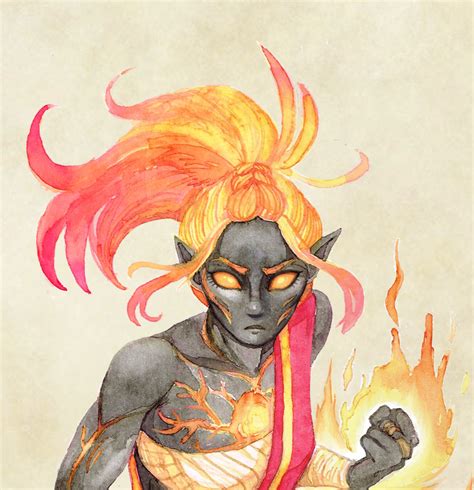 Fire Genasi Monk