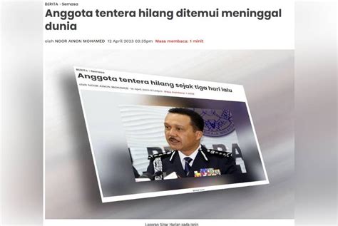 Laporan Siasatan Kematian Anggota Tentera Siap Dua Minggu Sinar Harian