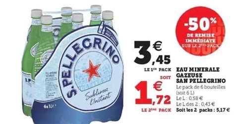 Promo Eau Minérale Gazeuse San Pellegrino chez Super U iCatalogue fr