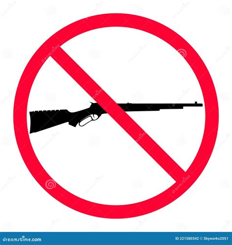 No Weapon Sign Sign Prohibited Gun Sign Forbidden Weapons No Guns