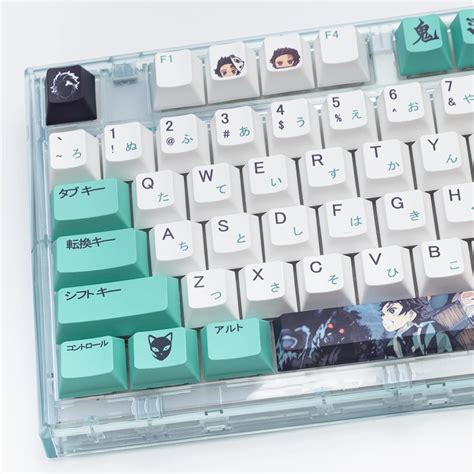 Teclado De Anime Tanjiro Verde Demon Slayer Teclas Perfil De