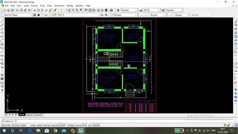 How To Draw Ground Floor Plan In Autocad Spatial Tube Youtube