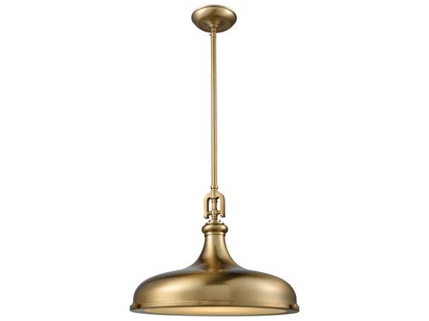 Elk Home Rutherford 1 Light Satin Brass Glass Bowl Linear Pendant Ek570721