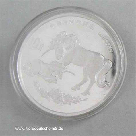 China 10 Yuan Silbermünze Einhorn Unicorn 1995 NES Edelmetallshop