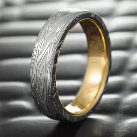 Damascus Wedding Band Damascus Wedding Ring Damascus Steel - Etsy