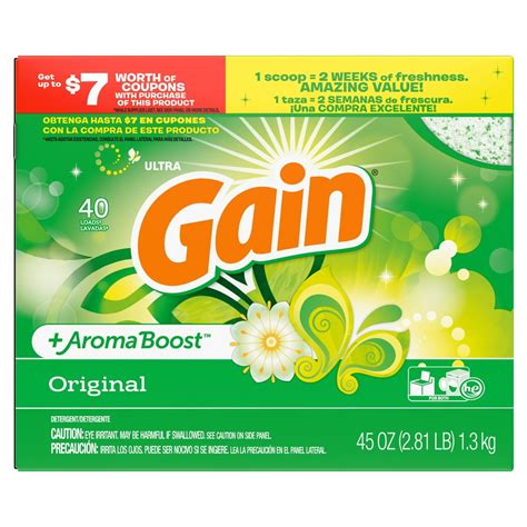 Gain Original 40 Loads Powder Laundry Detergent 45 Oz