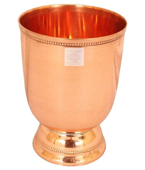 Indianartvilla Copper Wine Glass Tumbler Goblet Set Of 8 Buy Online At