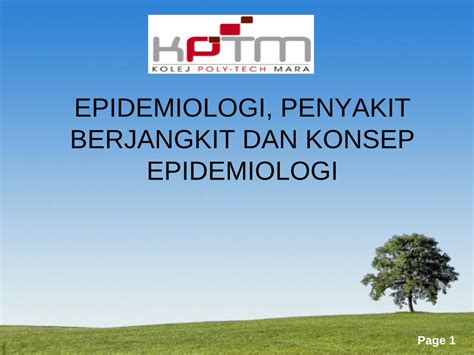 PDF EPIDEMIOLOGI PENYAKIT BERJANGKIT DAN KONSEP DOKUMEN TIPS