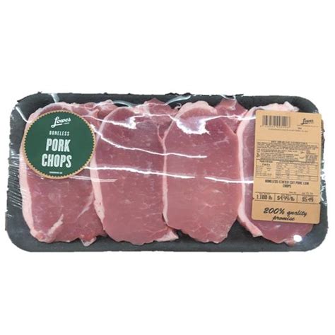 Lowes Foods Pork Boneless Center Cut Pork Chops Avg Pieces Per