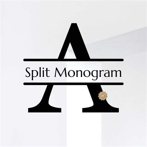 Split Monogram SVG Bundle Spilt Letter Svg Alphabet Clipart Etsy