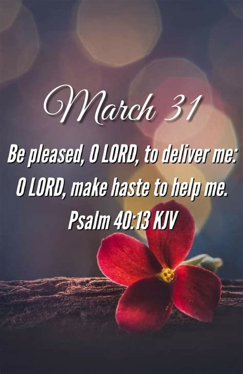 Psalm Deliver Me Verse Of The Day Kjv Help Me Blessed March