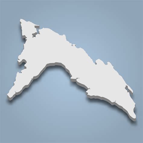 D Isometric Map Of Masbate Is An Island In Philippines Vector