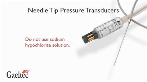 Needle Tip Pressure Transducers Gaeltec Devices Ltd Youtube