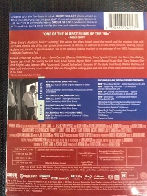 Oliver Stone S Jfk 1991 Shout Factory 4k Ultra Hd Blu Ray Box Set W Features 826663242171 Ebay