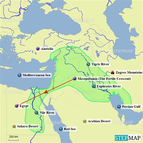 StepMap Map 1 Beer in Mesopotamia and Egypt Landkarte für Germany