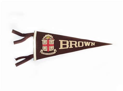 Felt Pennant Vintage Brown University Pennant Vintage Felt Etsy