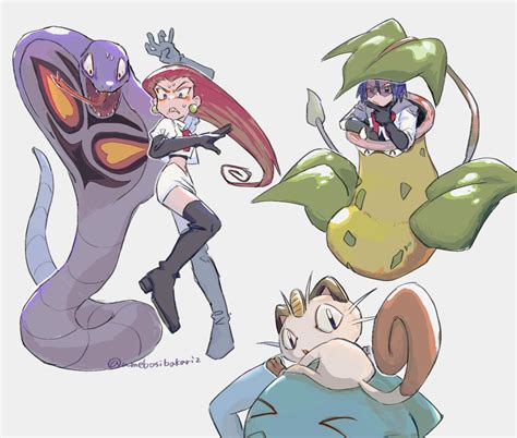 Jessie James Meowth Arbok Wobbuffet And 1 More Pokemon And 1 More