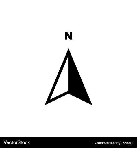 Arrow compass north icon symbol Royalty Free Vector Image