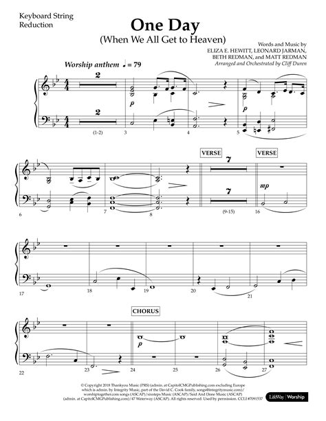 One Day When We All Get To Heaven Choral Anthem Satb String Reduction Sheet Music Pdf