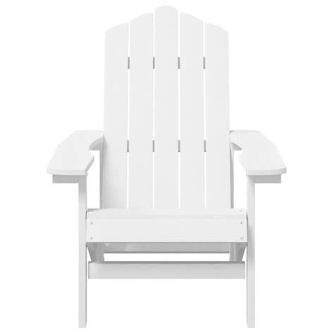 Chaises De Jardin Adirondack Avec Table Pehd Blanc Cdiscount