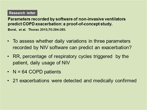 Parameters Recorded By Software Of Non Invasive Ventilators Predict