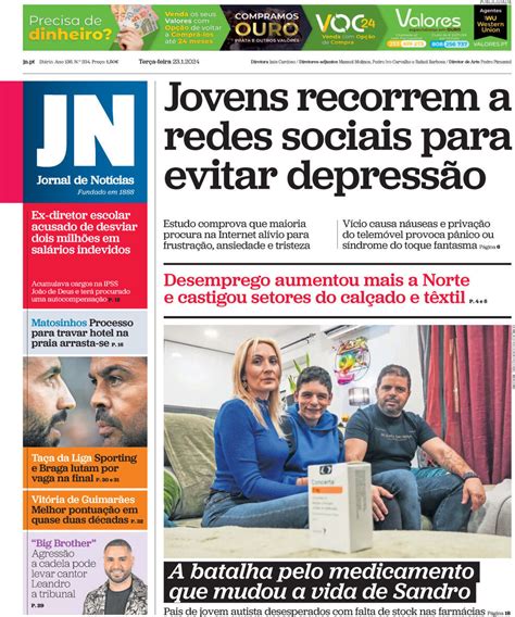 Capa Jornal De Not Cias Janeiro Capasjornais Pt