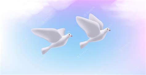 2 Flying Doves