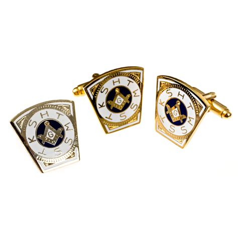 Royal Arch Mark Keystone Lapel Pin Cufflink Masonic Combo Pa