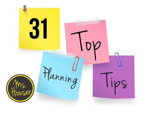 31 Top Planning Tips Ms Houser Coaching Teachers Instructional