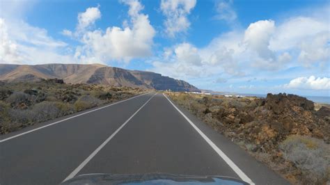 K Driving Lanzarote Stratified City To Rzola Youtube