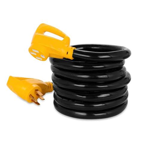 Camco 15 Heavy Duty 50 Amp Rv Electric Car Extension Cord With Power Grip Handles 55194