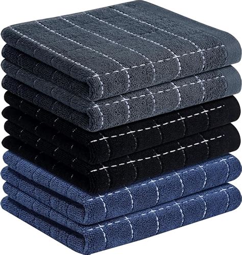 Amazon Homaxy Cotton Terry Kitchen Towels Mixed Color X