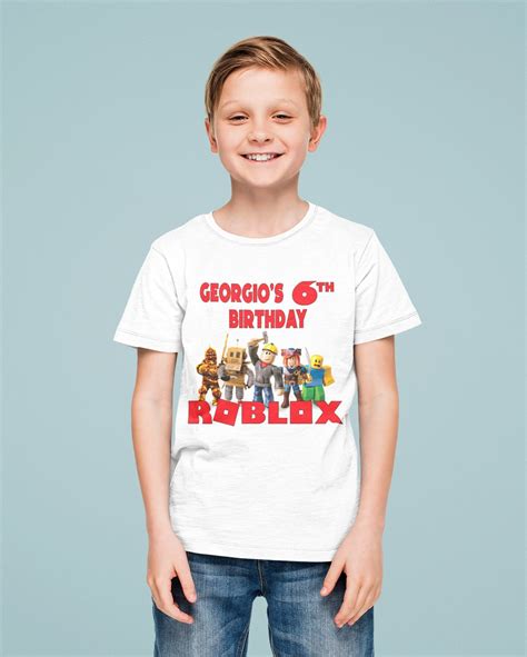 Roblox T Shirt Roblox Birthday Party Tee Roblox Custom 43 Off