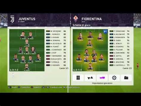 Pes 2020 Carriera Allenatore Fiorentina YouTube