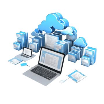 D Render Online Cloud Storage Concept Illustration Upload Document