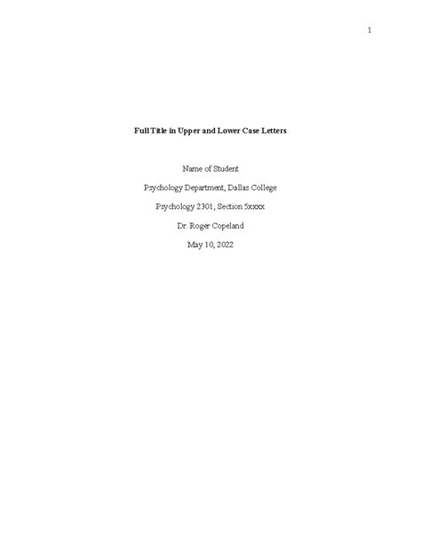 writing assignment  template full title  upper