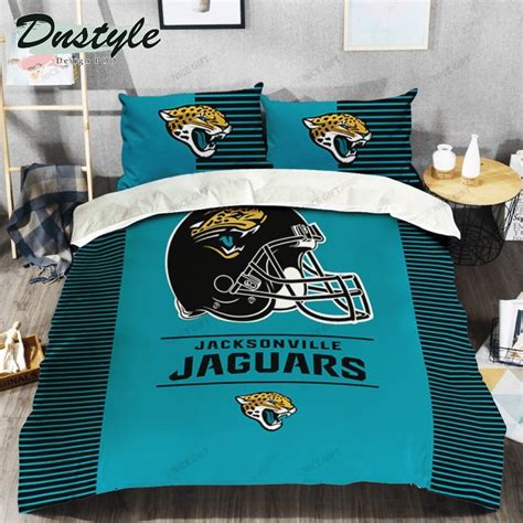 Nfl Jacksonville Jaguars Helmet Teal Bedding Set