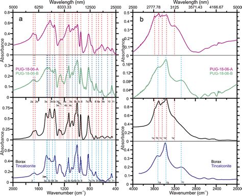 A Ftir Transmission Mode Absorbance Spectra Of Samples Pug A