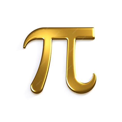 Premium Photo Pi Number Gold Mathematical Symbol 3d Render Illustration