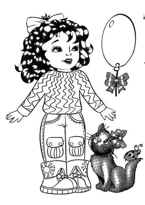 Раскраска девочка с шариками - 70 фото