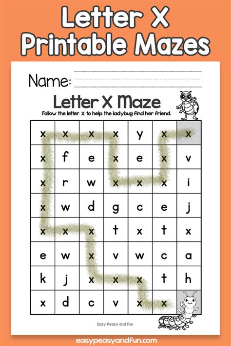 Letter X Mazes Easy Peasy And Fun Membership