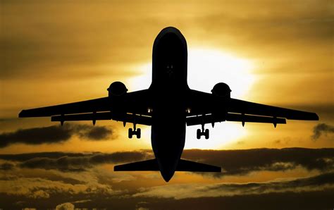 aeroplane, aircraft, airplane, aviation, dawn, flight, fly, landing ...