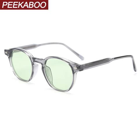 Peekaboo Tr Frame Square Sun Glasses Polarized Men Uv Acetate