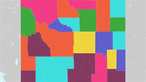 Counties of Wyoming Interactive Colorful Map