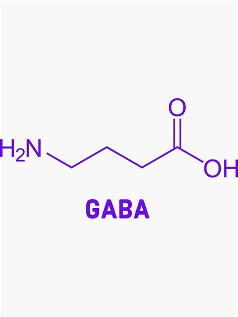 "Chemical Structure of GABA Design" Sticker for Sale by SleepMeekx ...