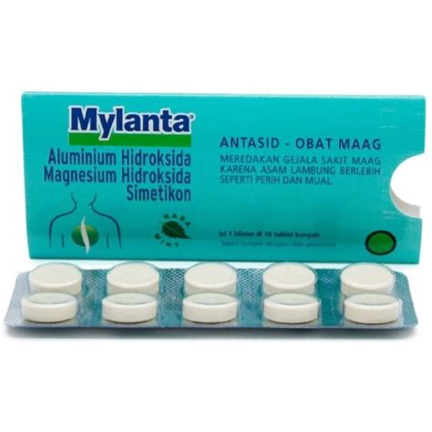 Jual Mylanta Tablet 1 Blister Isi 10 Tablet Obat Maag Obat Lambung Asam