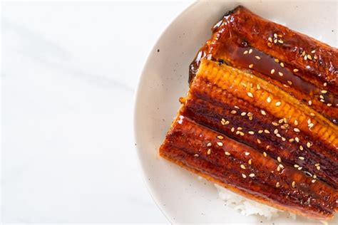 Premium Photo Japanese Eel Grilled With Rice Bowl Or Unagi Don