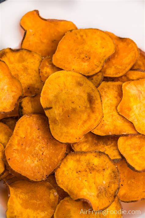 Air Fryer Sweet Potato Chips Air Frying Foodie