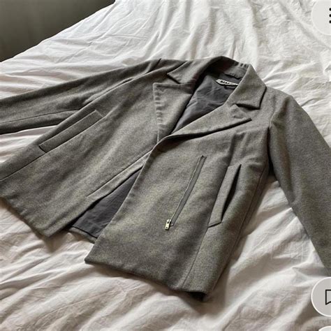 Repop So Price Is Firm Beautiful Grey Wool Jacket Depop